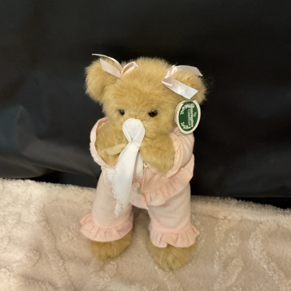 Bearington Bear Collection Teddy Bear W/Pink Dress NWT 10 X 5